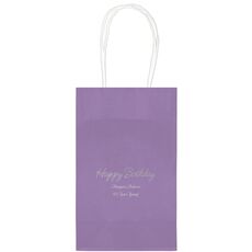 Perfect Happy Birthday Medium Twisted Handled Bags