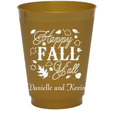 Happy Fall Y'all Colored Shatterproof Cups