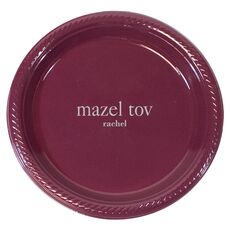 Big Word Mazel Tov Plastic Plates