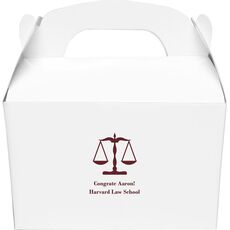 Scales of Justice Gable Favor Boxes