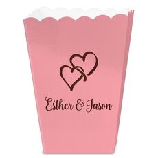 Interlocking Double Hearts Mini Popcorn Boxes