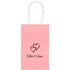 Interlocking Double Hearts Medium Twisted Handled Bags