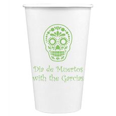 Sugar Skull Paper Coffee Cups