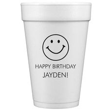 Smiley Face Styrofoam Cups