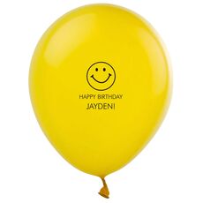 Smiley Face Latex Balloons