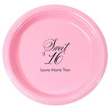 Elegant Sweet Sixteen Plastic Plates