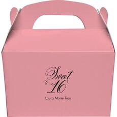 Elegant Sweet Sixteen Gable Favor Boxes