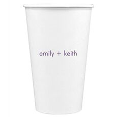 Right Side Name Paper Coffee Cups