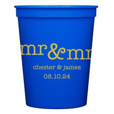 Happy Mr & Mr Stadium Cups