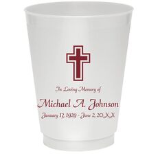Memorial Cross Colored Shatterproof Cups