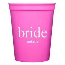 Big Word Bride Stadium Cups