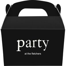 Big Word Party Gable Favor Boxes