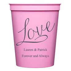 Expressive Script Love Stadium Cups