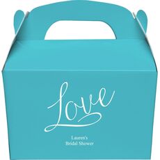 Expressive Script Love Gable Favor Boxes