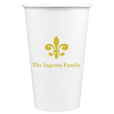 Traditional Fleur-de-Lis Paper Coffee Cups