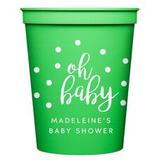 Confetti Dots Oh Baby Stadium Cups