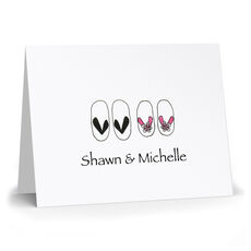 Flip Flops Folded Note Cards