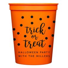 Confetti Dots Trick or Treat Stadium Cups