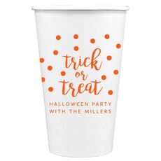 Confetti Dots Trick or Treat Paper Coffee Cups