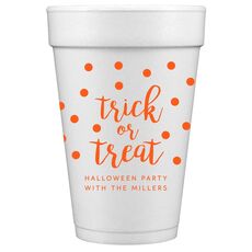 Confetti Dots Trick or Treat Styrofoam Cups
