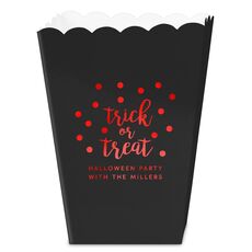 Confetti Dots Trick or Treat Mini Popcorn Boxes
