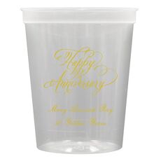 Elegant Happy Anniversary Stadium Cups