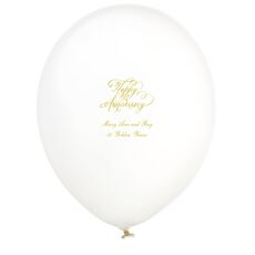 Elegant Happy Anniversary Latex Balloons