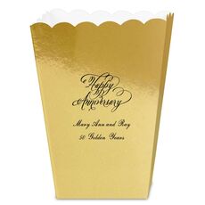 Elegant Happy Anniversary Mini Popcorn Boxes