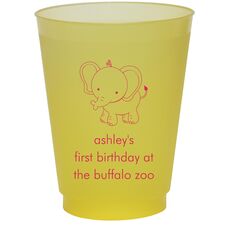 Sweet Elephant Colored Shatterproof Cups