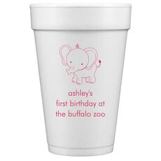 Sweet Elephant Styrofoam Cups