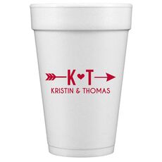 Cupid's Arrow Styrofoam Cups