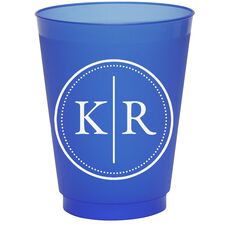 Dotted Circle Duogram Colored Shatterproof Cups