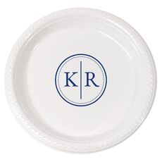 Dotted Circle Duogram Plastic Plates