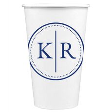 Dotted Circle Duogram Paper Coffee Cups