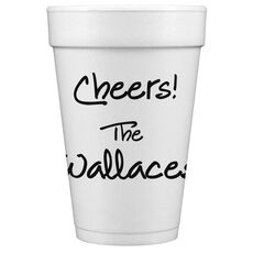 Studio Text Styrofoam Cups