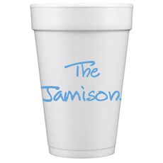 Studio Text Styrofoam Cups
