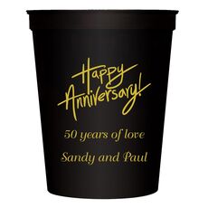Fun Happy Anniversary Stadium Cups