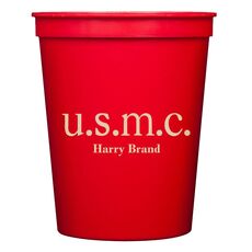 Big Word U.S.M.C. Stadium Cups