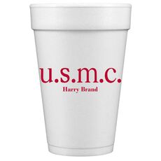Big Word U.S.M.C. Styrofoam Cups