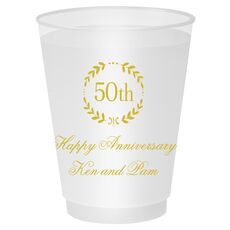 50th Wreath Shatterproof Cups