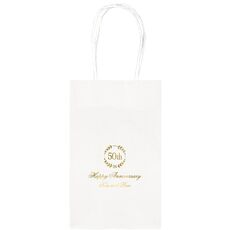 50th Wreath Medium Twisted Handled Bags