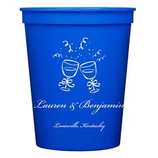 Toasting Wine Glasses Stadium Cups