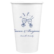 Toasting Wine Glasses Paper Coffee Cups