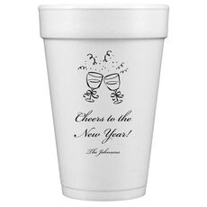 Toasting Wine Glasses Styrofoam Cups