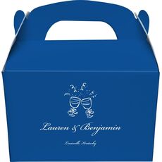 Toasting Wine Glasses Gable Favor Boxes