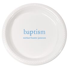 Big Word Baptism Plastic Plates