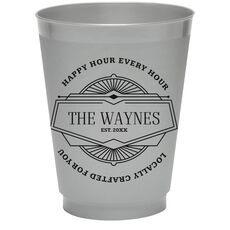 Happy Hour Every Hour Colored Shatterproof Cups