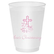 Floral Cross Shatterproof Cups