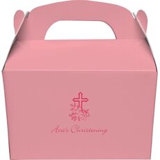 Floral Cross Gable Favor Boxes