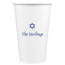 Little Star of David Paper Coffee Cups
